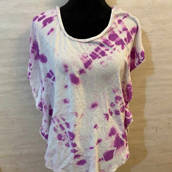 Victoria's Secret Tops - Victoria's Secret Purple Tie-Dye Blouse